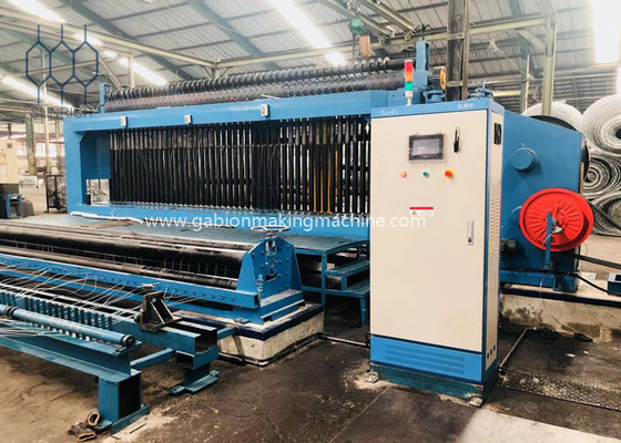 주문 4000mm를 위한 4.0mm GI 철사를 가진 직류 전기를 통한 PVC 입히는 돌망태 메시 기계 온라인 제조
