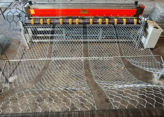 주문 기계 PLC에게 홍수 통제/강을 위한 105 x 1250mm 메시를 통제하게 하는 자동적인 Gabion 메시 상자 온라인 제조